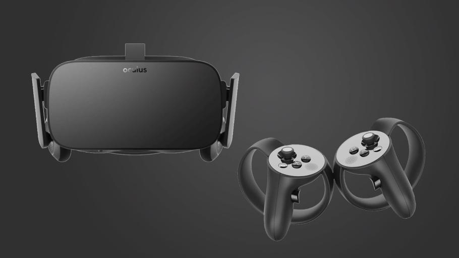 An image of an Oculus Rift virtual reality system.