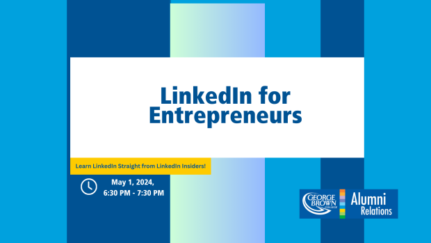 LinkedInforEntrepreneurs May 1st 2024 from 6:30 to 7:30 PM