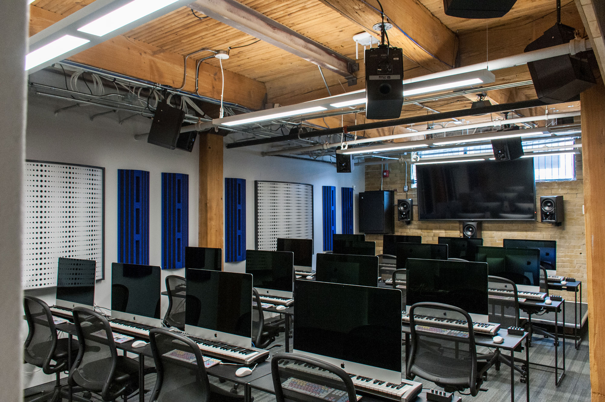 A photo of one of GBC's sound design studios