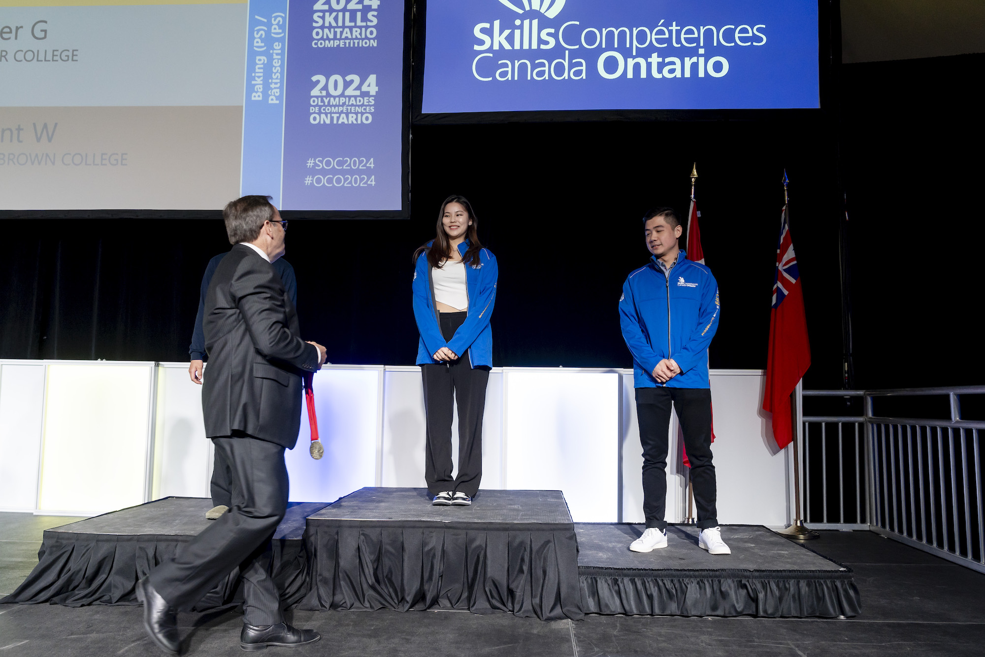 GBC students accept their medals at Skills Ontario