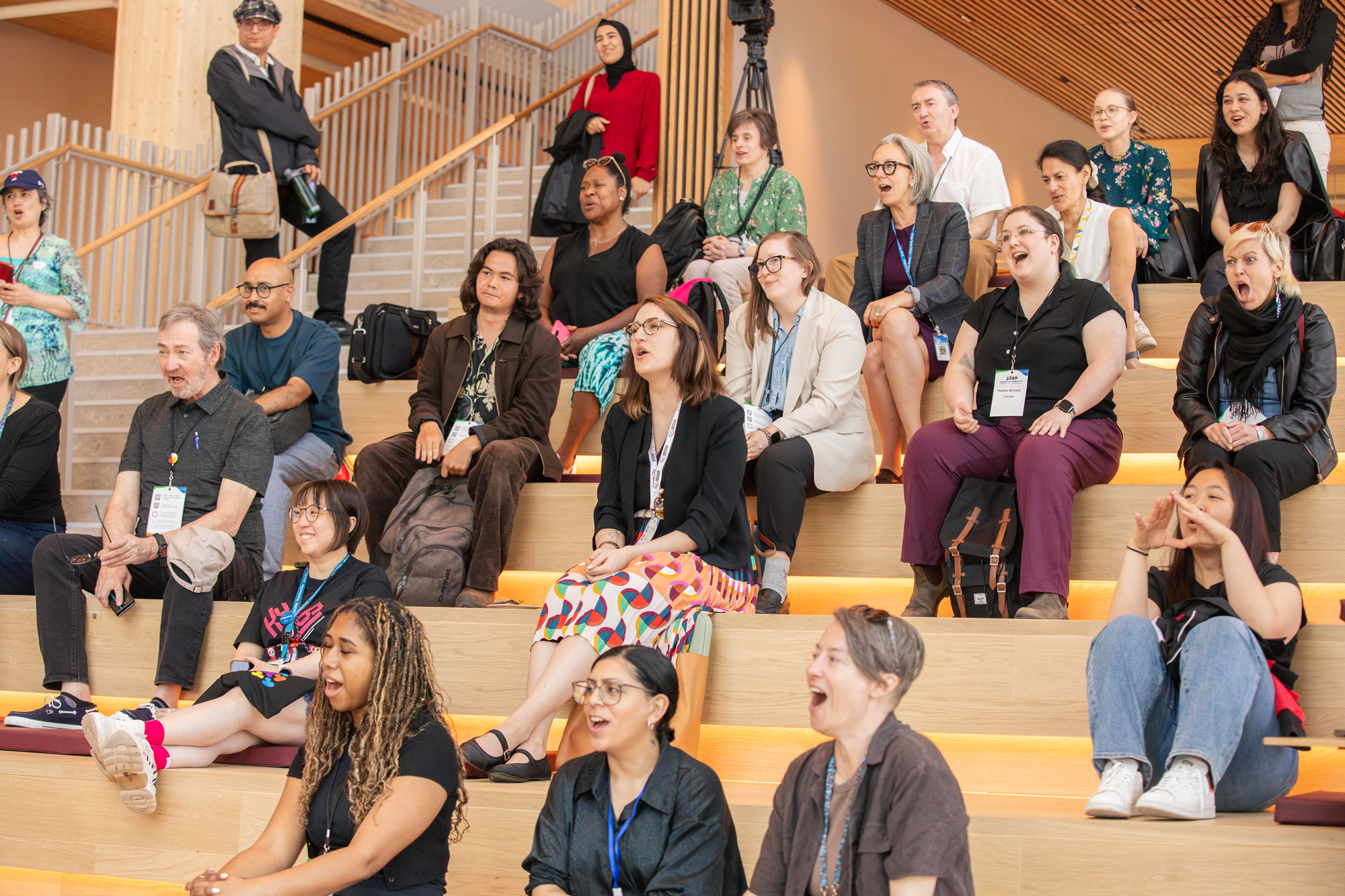 Guests participate in an Indigenous activity at Limberlost Place