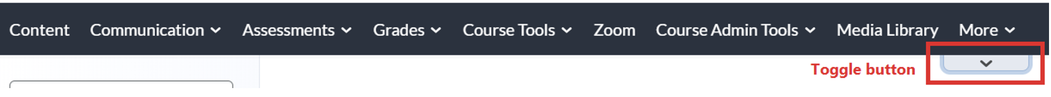 Toggle button on Brightspace