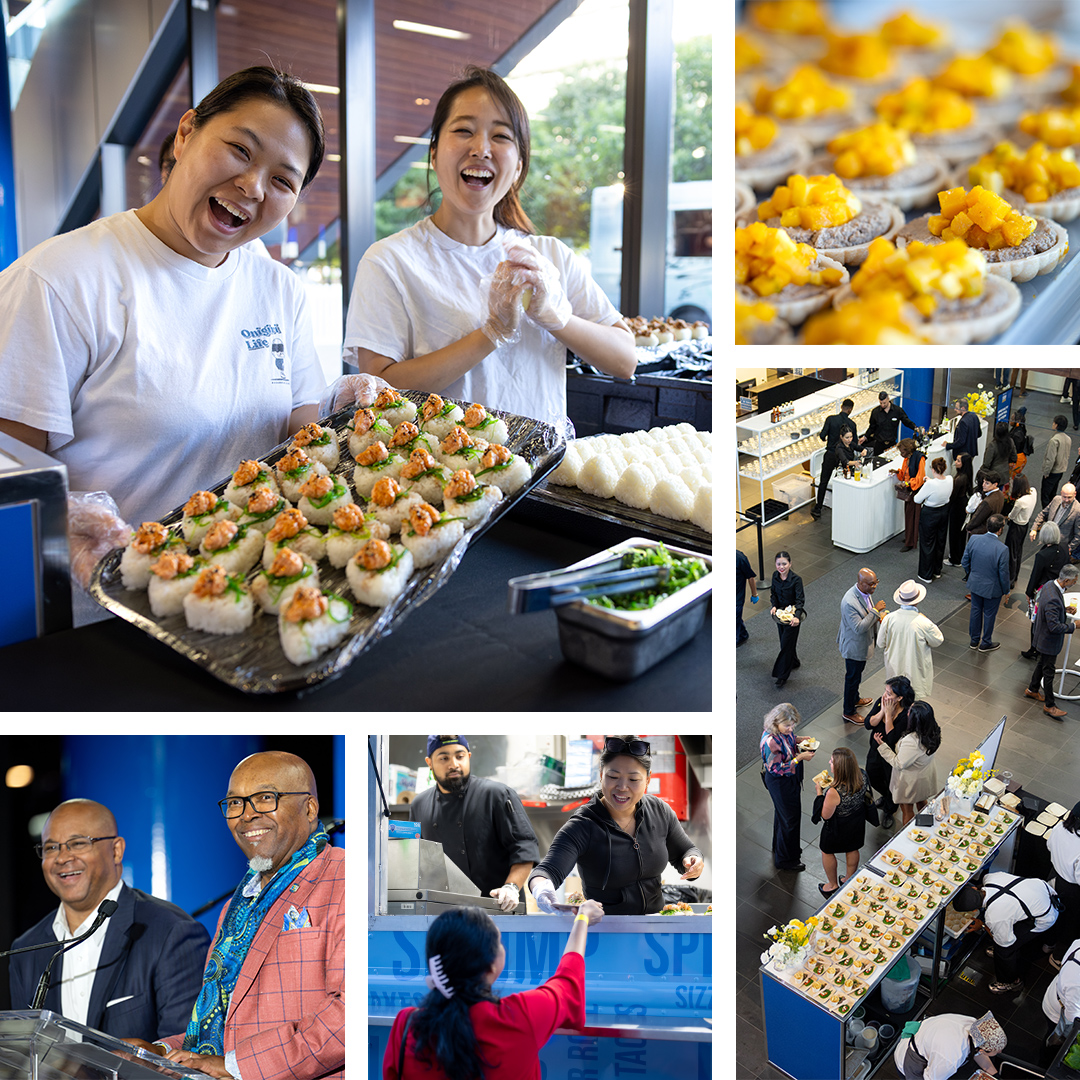 Food Court Social 2025 image collage with guests and food