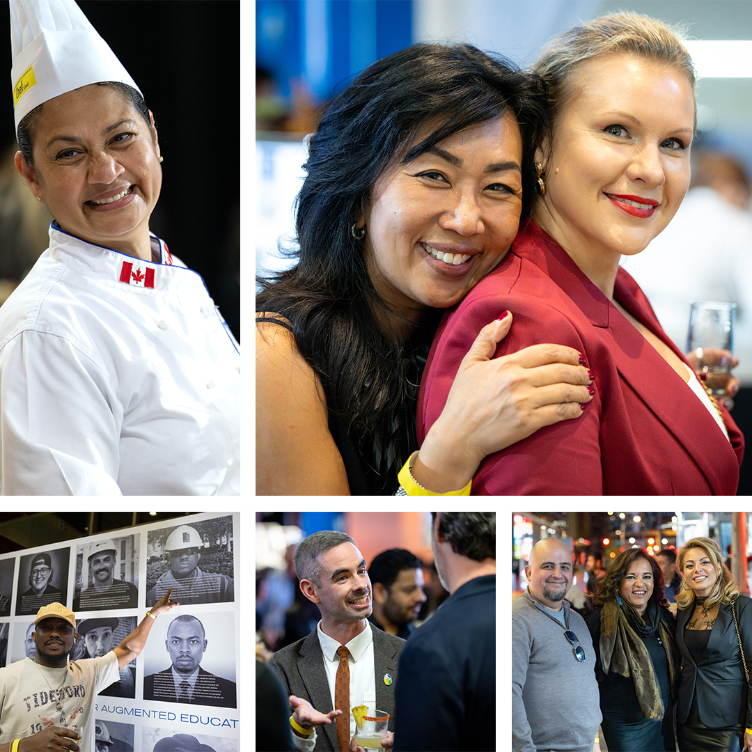 Food Court Social 2025 photo collage of guests, grads, and chefs