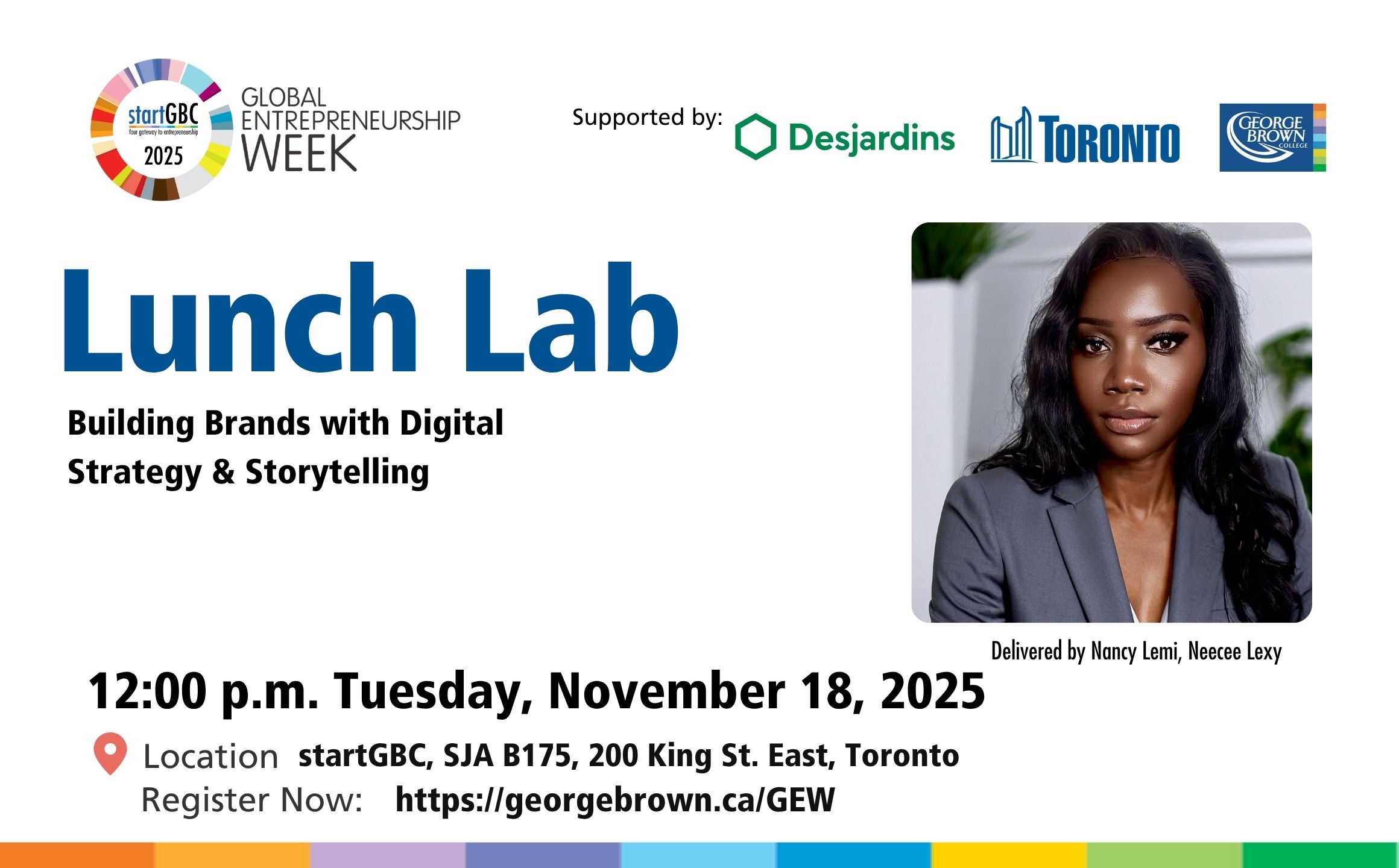 Image to promote Nancy Lemi workshop at startGBC Global Entrepreneurship Week 2025