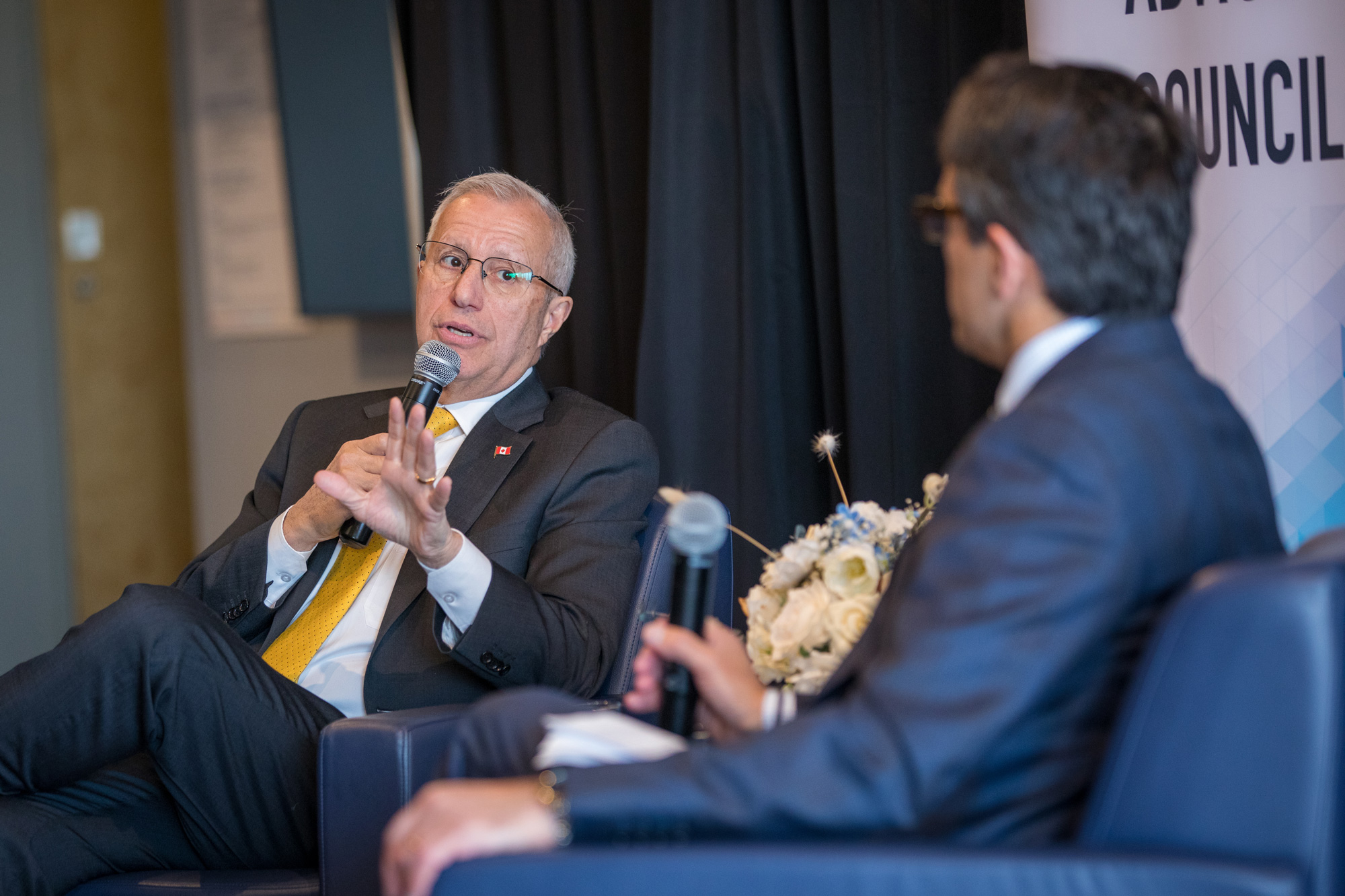 Minister Fedeli speaks in a fireside chat at the Waterfront campus