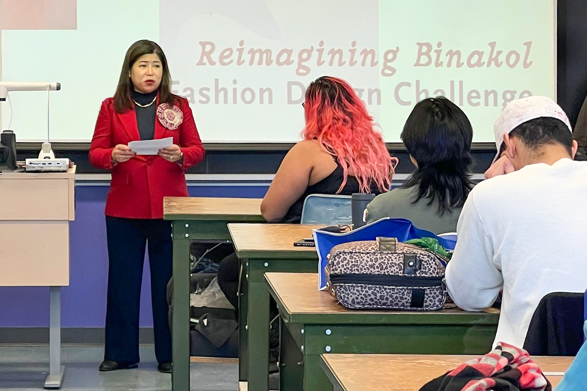 Consul General Kristine Leilani R. Salle chats with fashion students