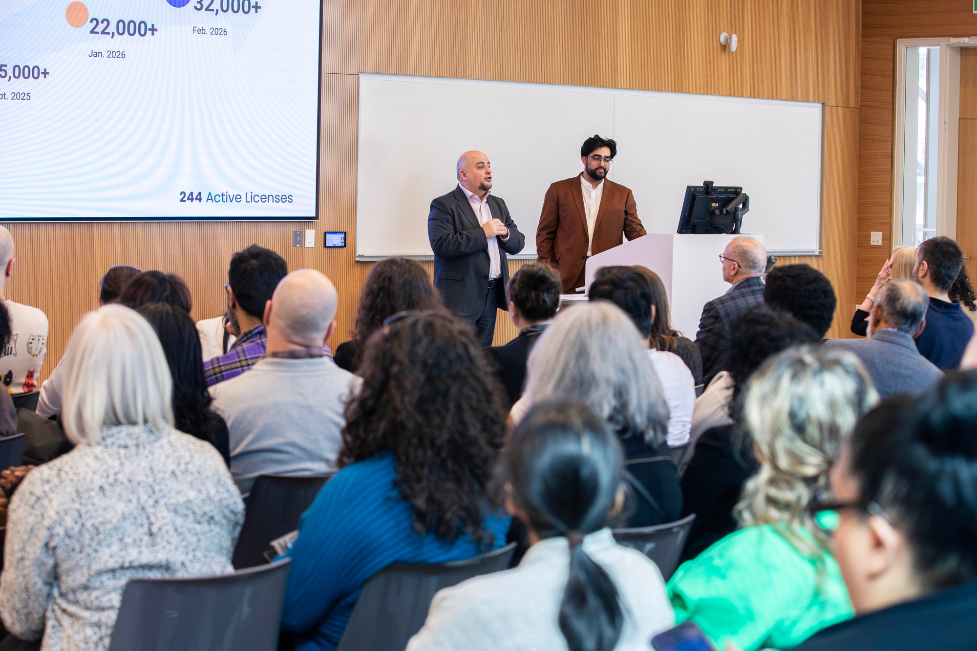 Speakers share findings at the AI Innovation Showcase