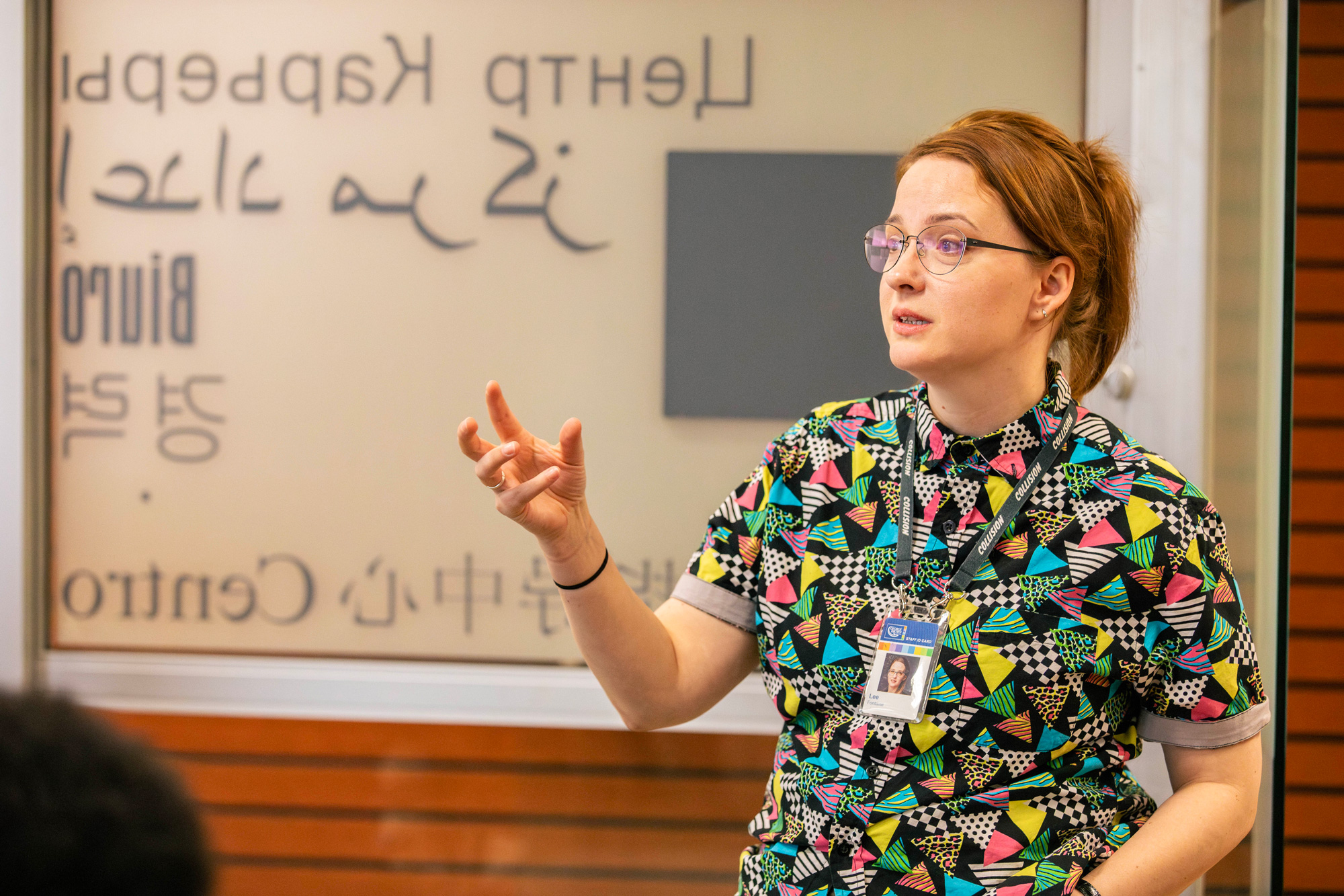 Lee Fontaine speaks to students at Career Connect Day