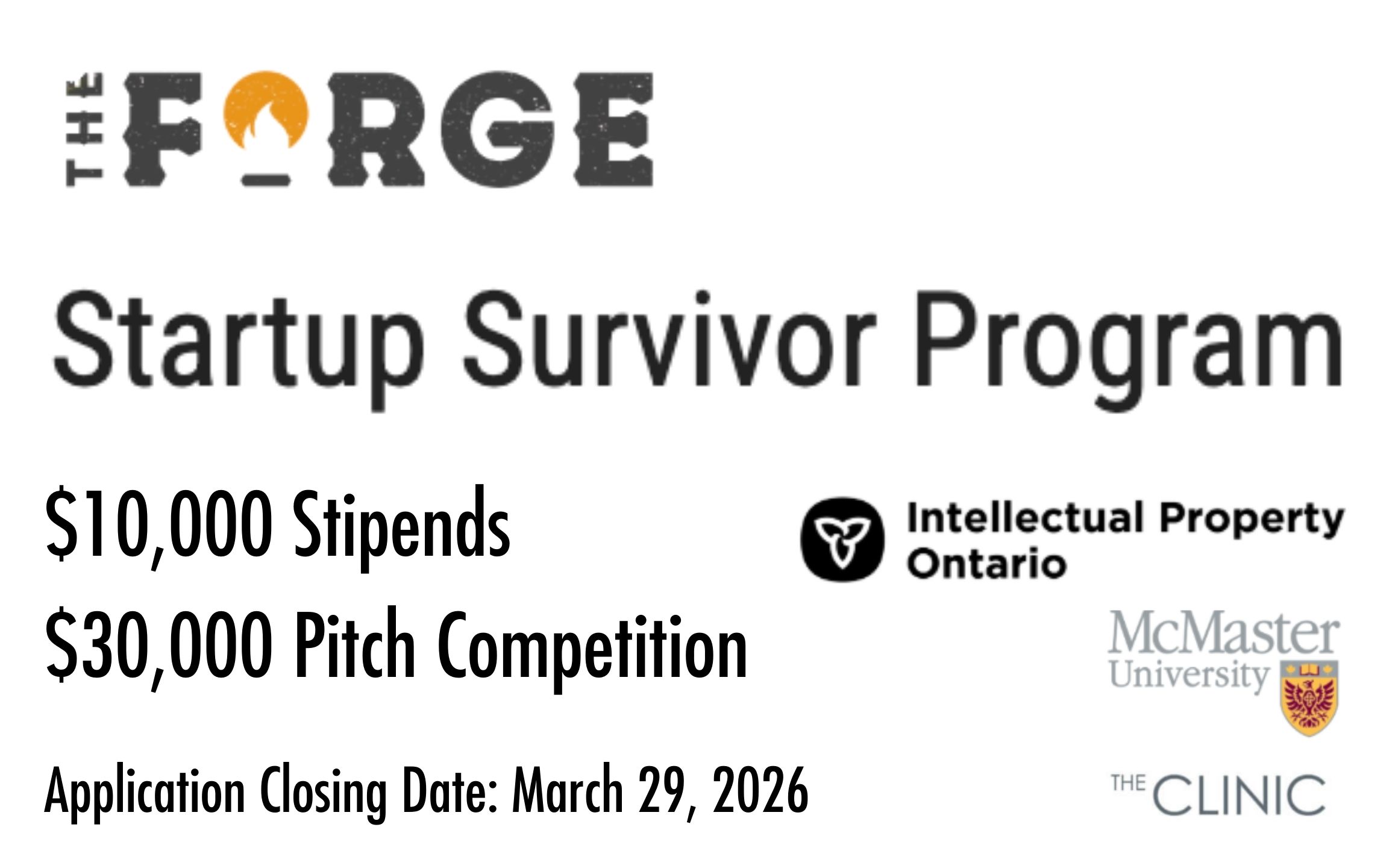 Image to promote McMaster Startup Survivor program
