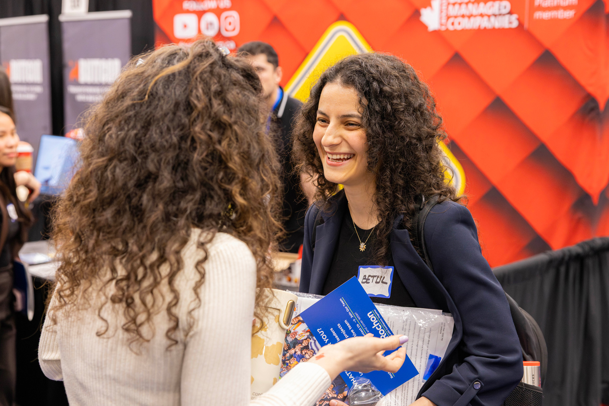 Students network with industry and employers at the Career Fairs
