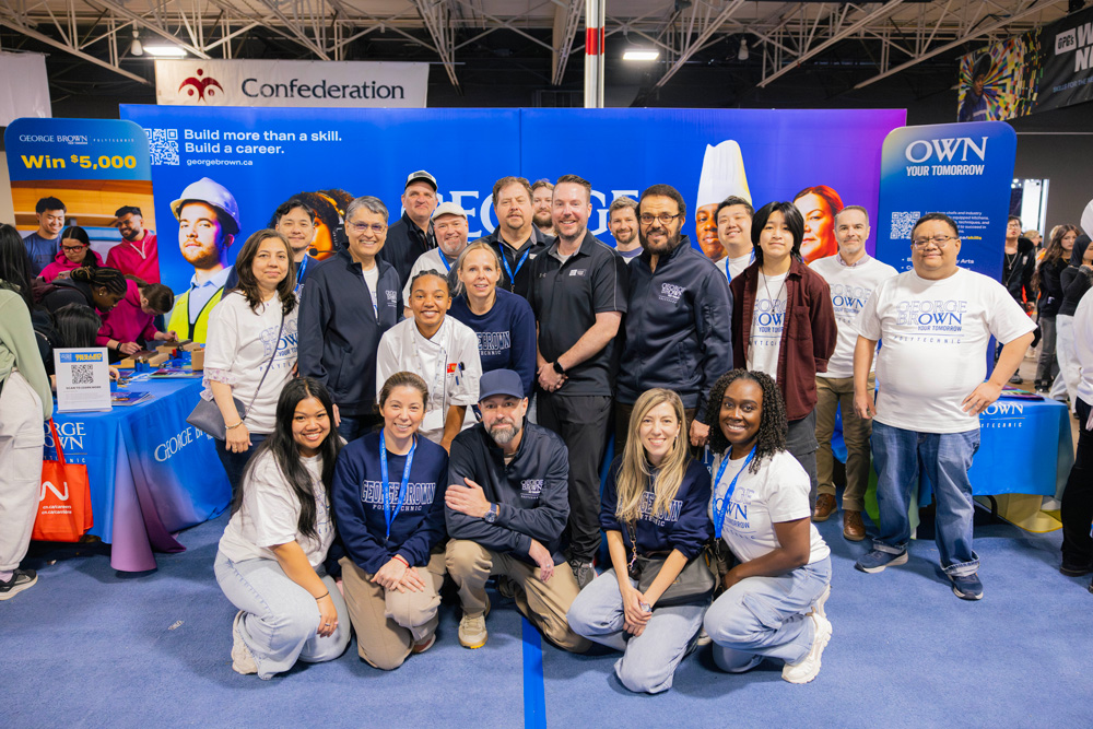 Team George Brown pose together at Skills Ontario