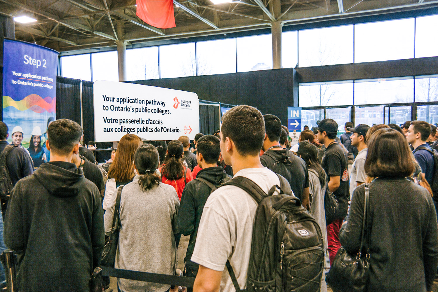 Students and guests line up to enter the 2026 Skills Ontario competition