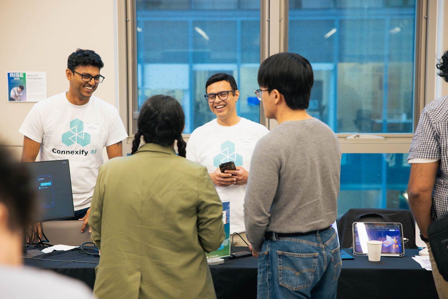Entrepreneurs showcase their business and ideas at the RISE showcase.