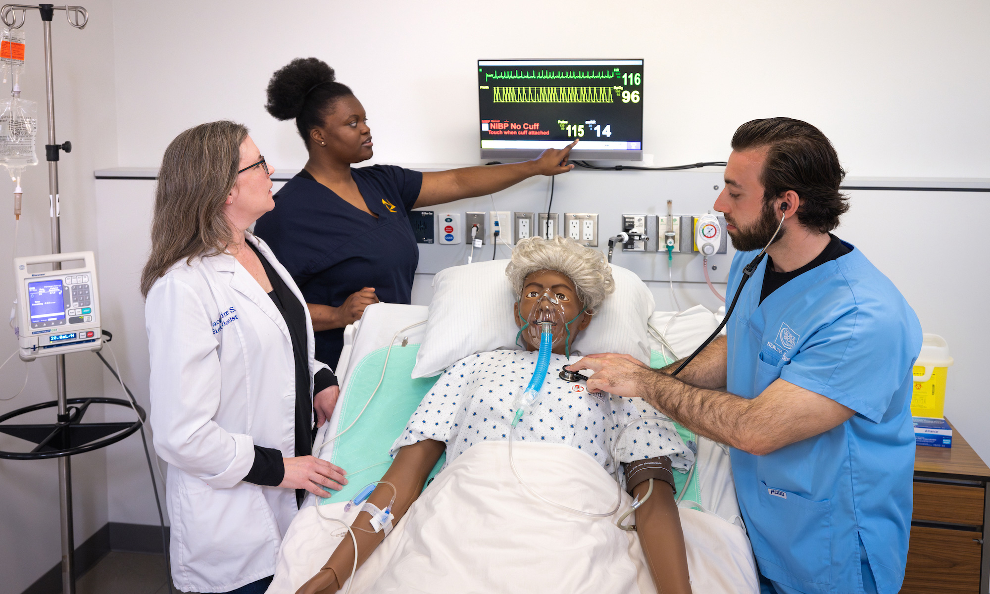 Students learn in the Simulation Centre using high-fidelity simulators.