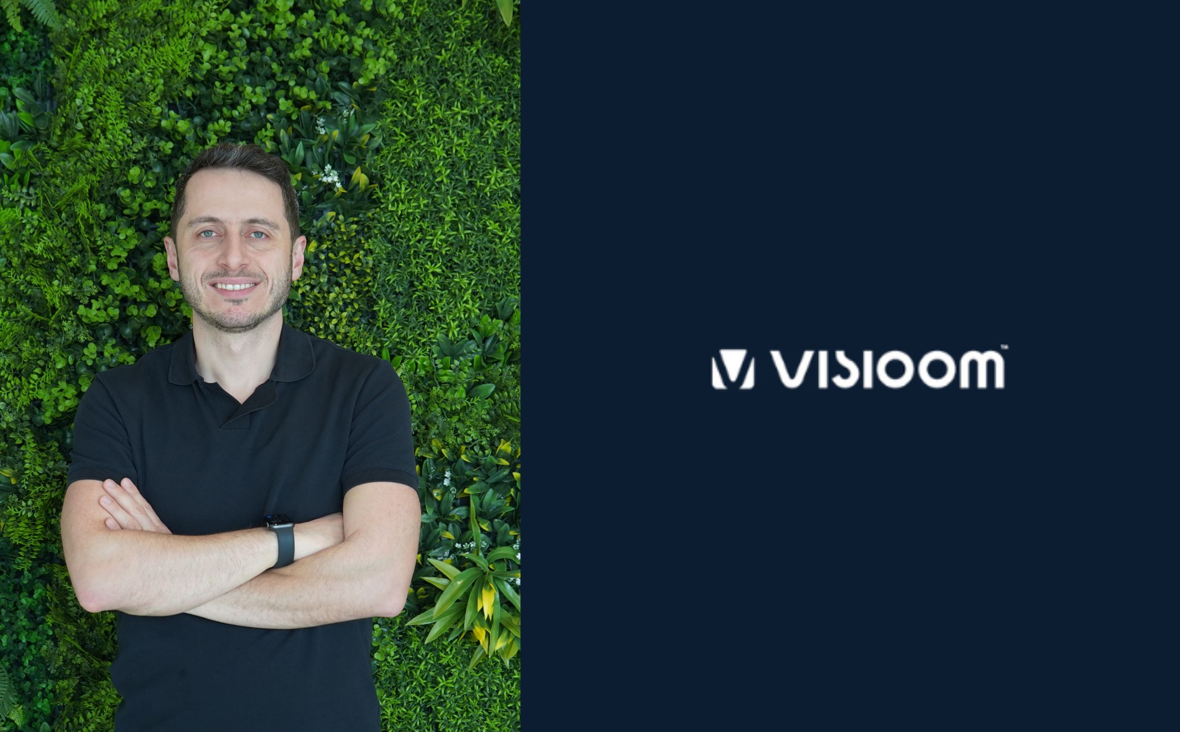 Image of Burak Korucu, CEO of Visioom Inc as well as Visioom logo