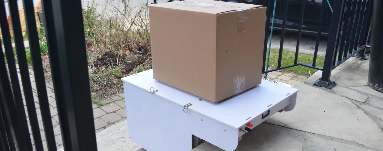 ROSA stair climbing robot moving box 