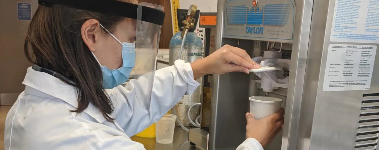 FIRSt researcher wearing PPE
