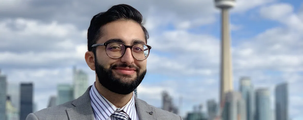 Himanshu Luthra with CN Tower in background
