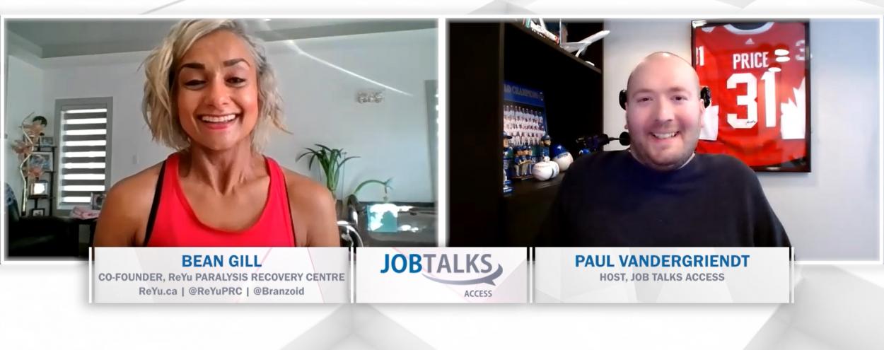 Job Talks Access interview screen with Bean Gill and Paul Vandergriendt