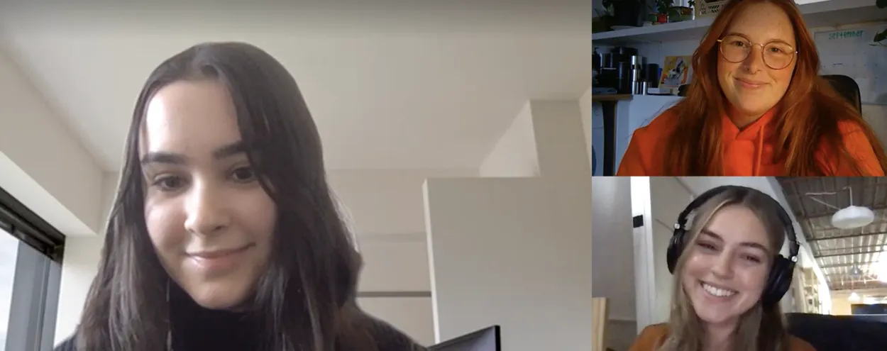 L-R, Tanya Khatcherian, Natalie Franke and Emma Keat 