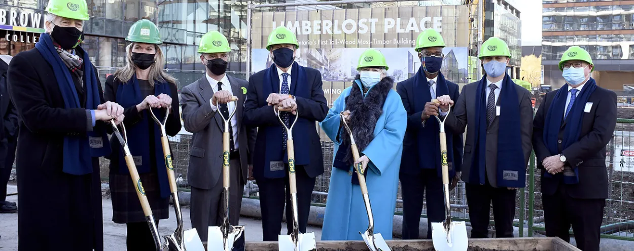 Limberlost Place groundbreaking group shot