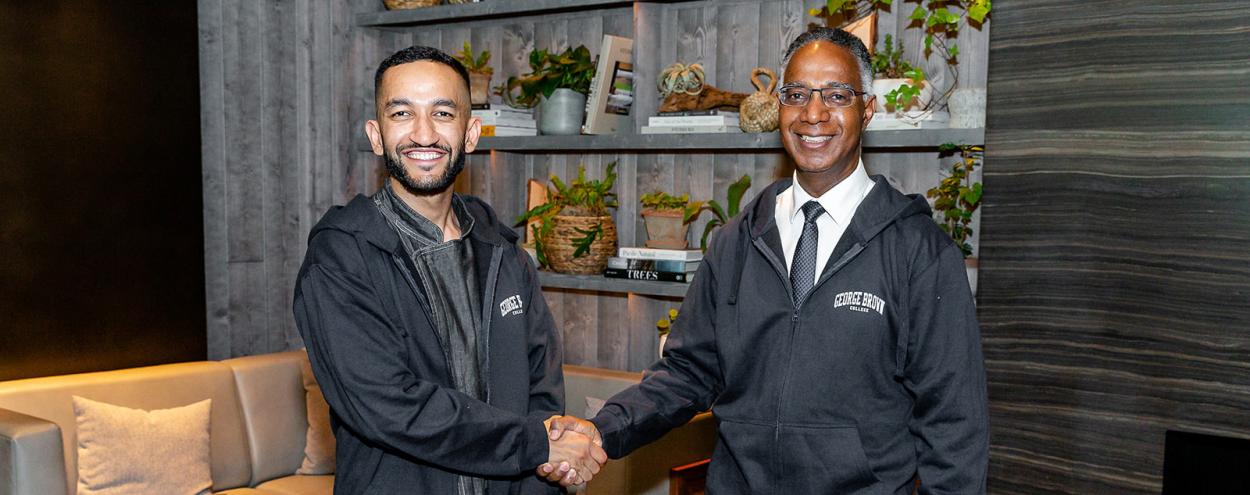 Chef Aakash Dhall and GBC President Dr. Gervan Fearon