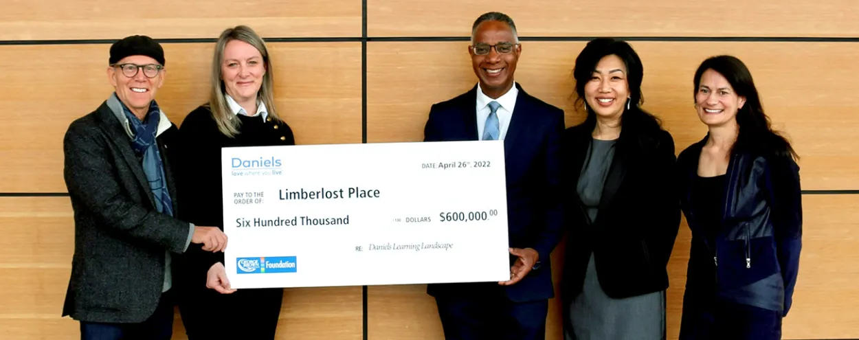 Daniels Limberlost Place donation cheque presentation, 2022