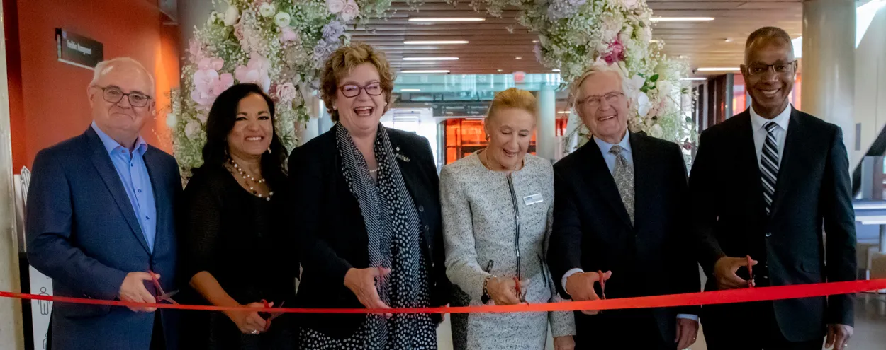 Ribbon cutting for Anne Sado Hall, May 2022