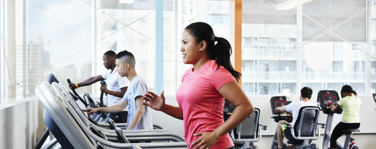 Woman on treadmill