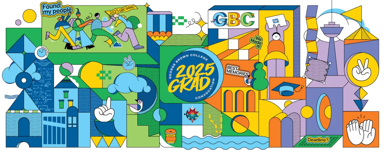 The student mural design for Convocation 2025. 