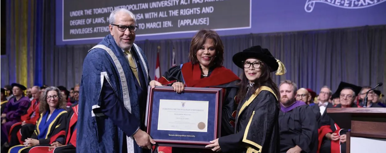 George Brown Foundation President Marci Ien receives honorary doctorate from Toronto Metropolitan University