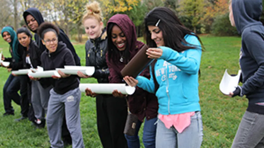 Students working together