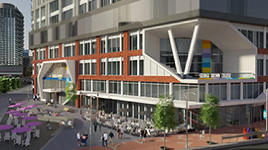 Artist's impression of the new Daniels building on the waterfront campus