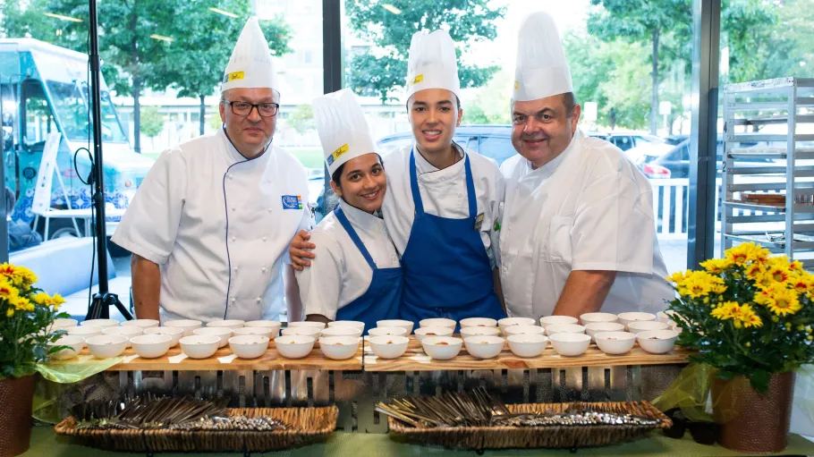 Chefs and Aug Ed students at Food Court Social