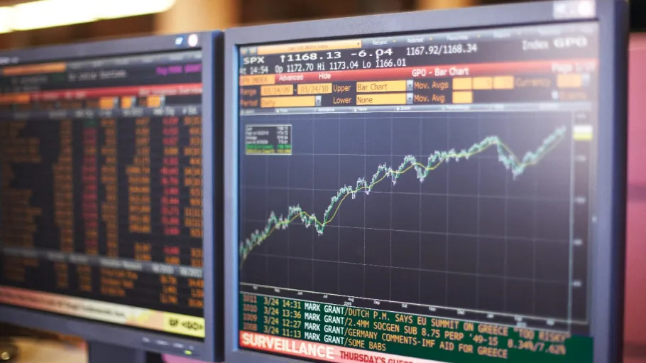Close-up shot of business financials.