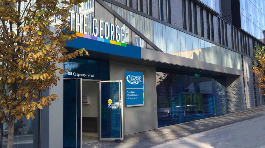 Entrance to The George Student Residence