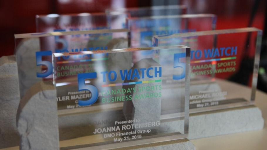 Table with 5 to Watch Awards displayed