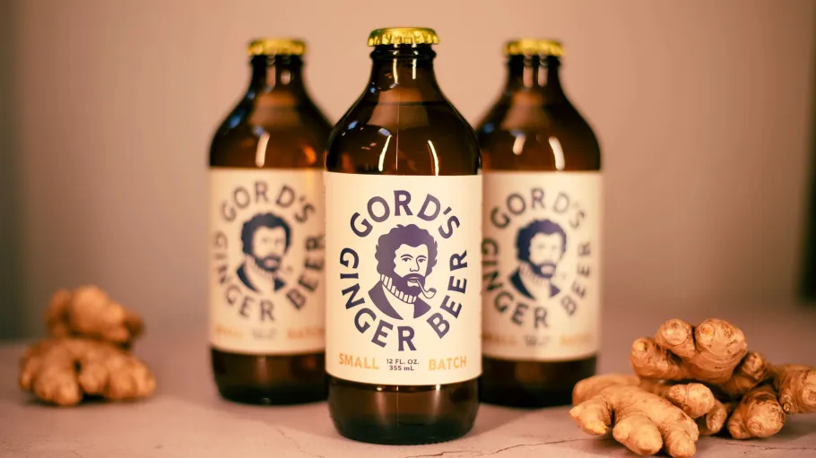Three bottles of Gord's Ginger Beer