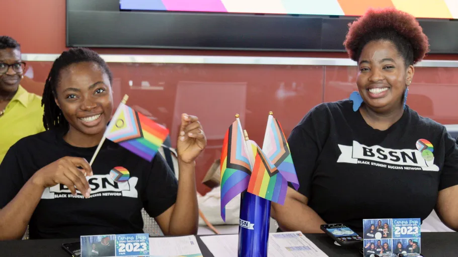 BSSN students at a 2023 Pride event at Waterfront Campus