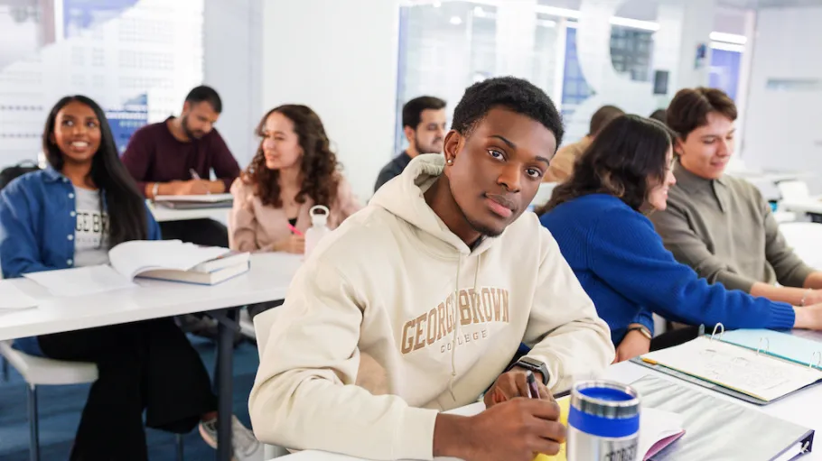 Centre for Business students in class at 200 King St. E. 
