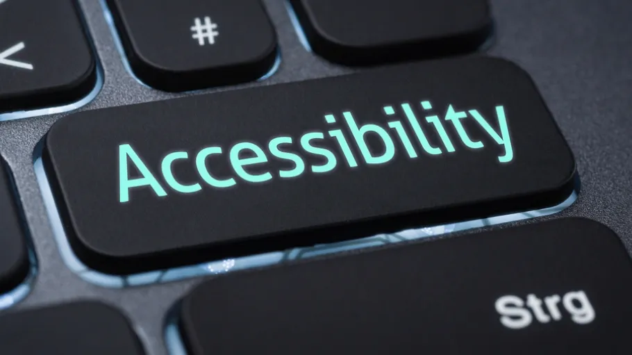 Illuminated keyboard with a labeled key - Accessibility