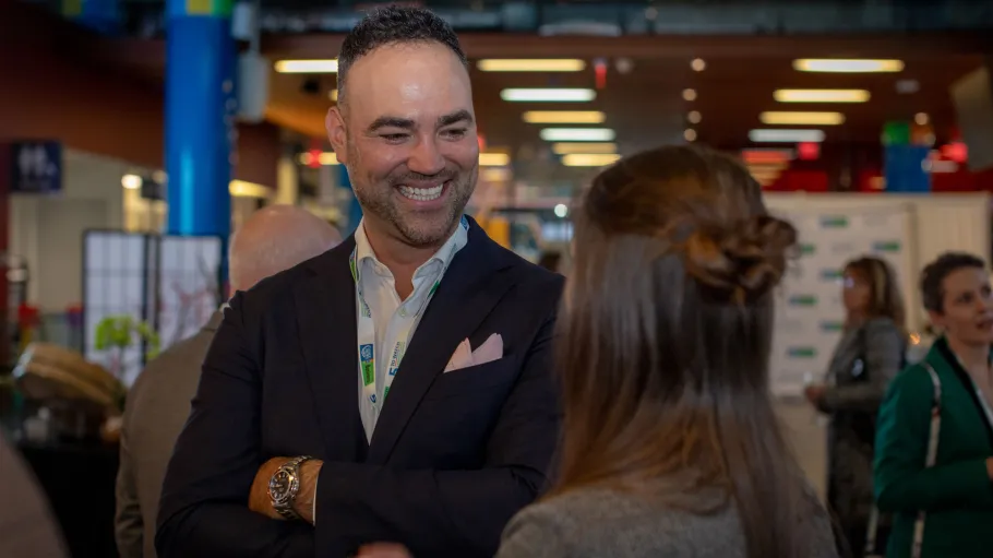 Members of the Leadership Forum chat during a recess