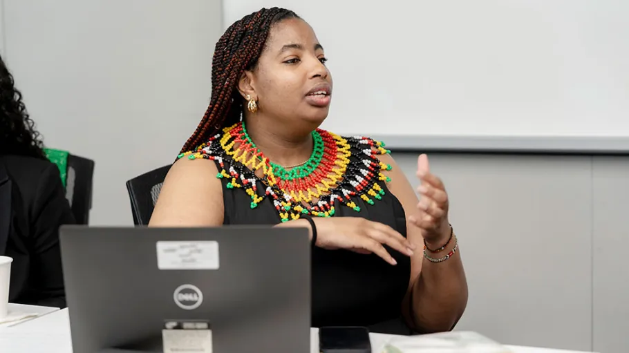 Wangechi Mwaura speaking