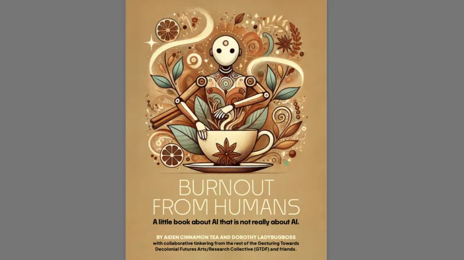 Book cover of Burnout from Humans is a little book about AI that is not really about AI