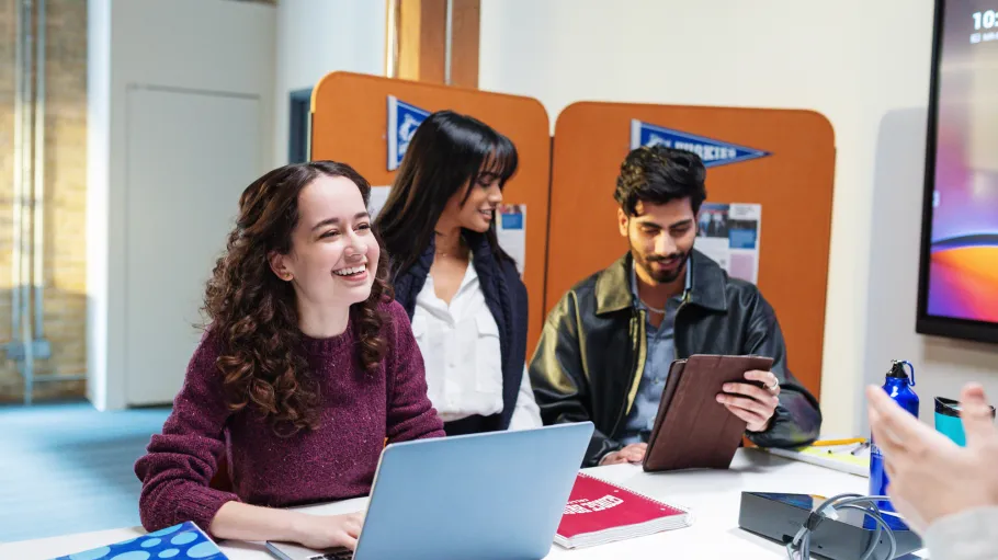 Students working on a project