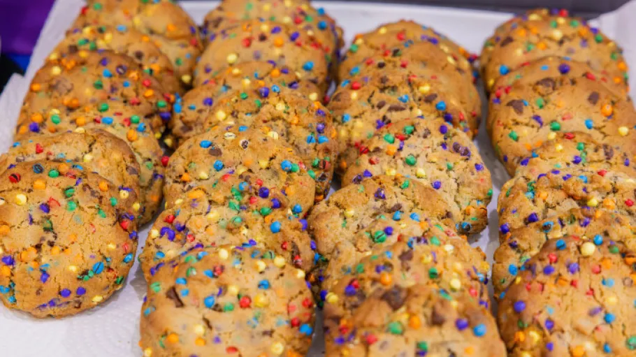 Pride-themed rainbow cookies from Craig's Cookies, Pride 2026