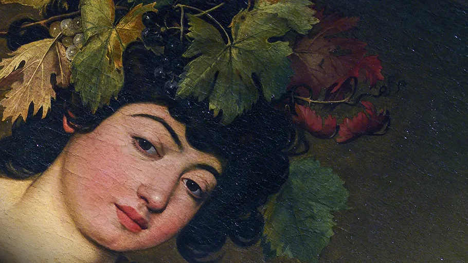 A renaissance style painting depicting an image of Bacchus.