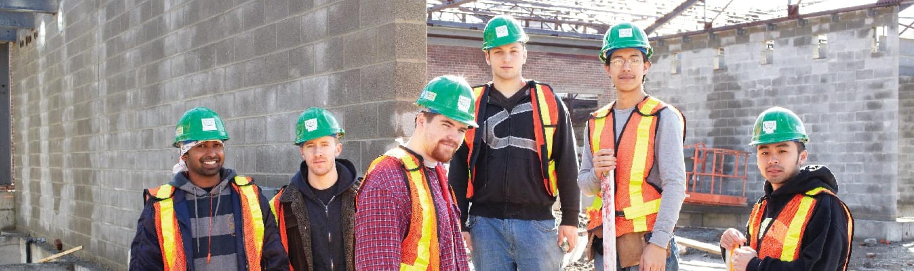 Students on the job at Evergreen Brickworks.