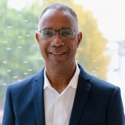 A headshot of Dr. Gervan Fearon, President of George Brown Polytechnic